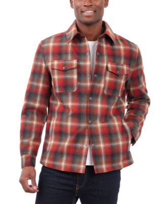 Men's Quilted Wool Shirt Jacket