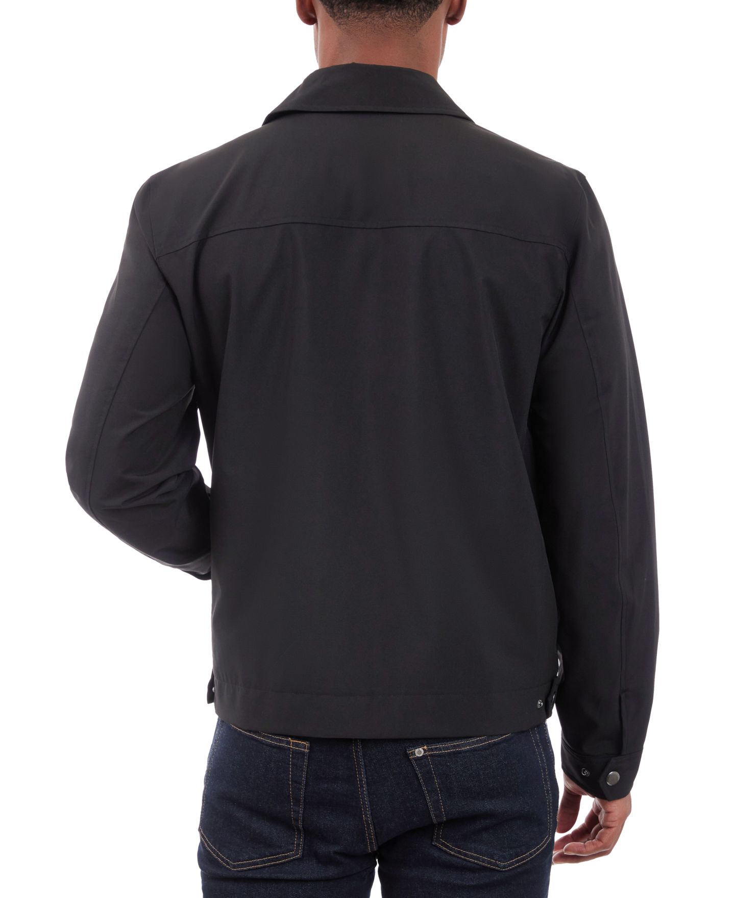 Мужская куртка London Fog Hipster Stretch Water-Resistant Full-Zip, цвет: Чёрный — фото 2