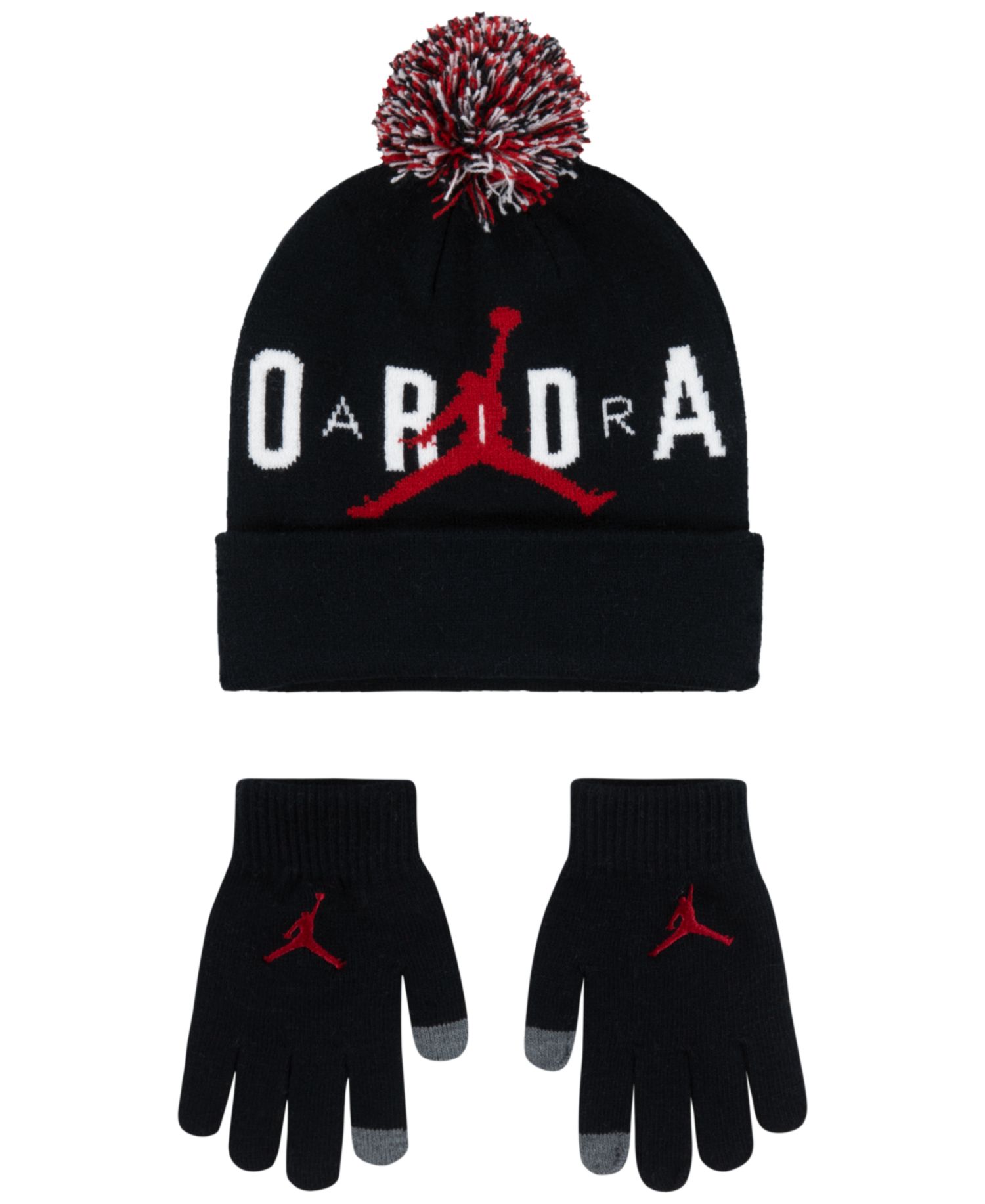 Big Kids 2-Piece Pom Beanie and Gloves Set