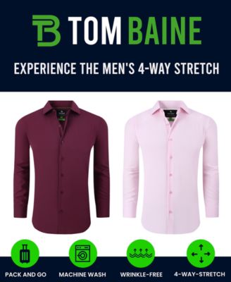 Men's Performance Stretch Solid Button Down Shirt