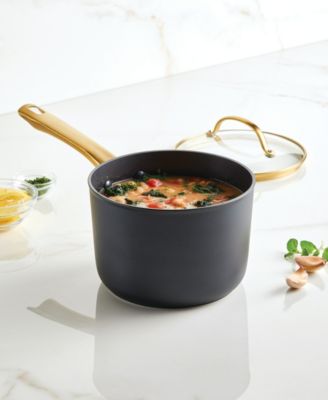 Forged Induction Ceramic Nonstick Saucepan with Lid, 3 Quart