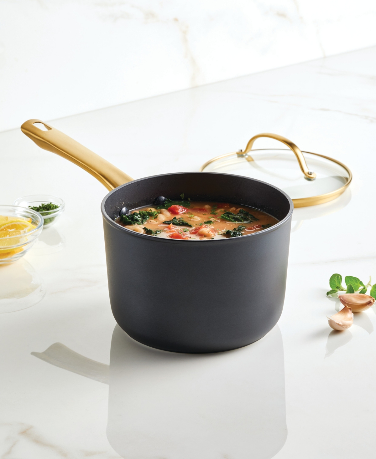 Farberware Forged Induction 3-quart Saucepan With Lid In Black