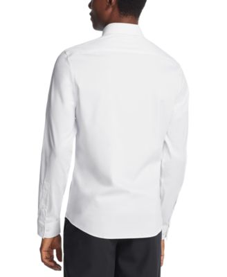 Men's Airsoft Slim Fit Untucked Length Wrinkle Free Stretch Dress Shirt