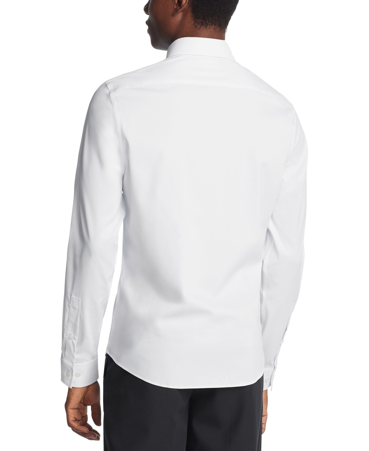 Michael Kors Men's Airsoft Slim Fit Untucked Length Wrinkle Free Stretch Dress Shirt