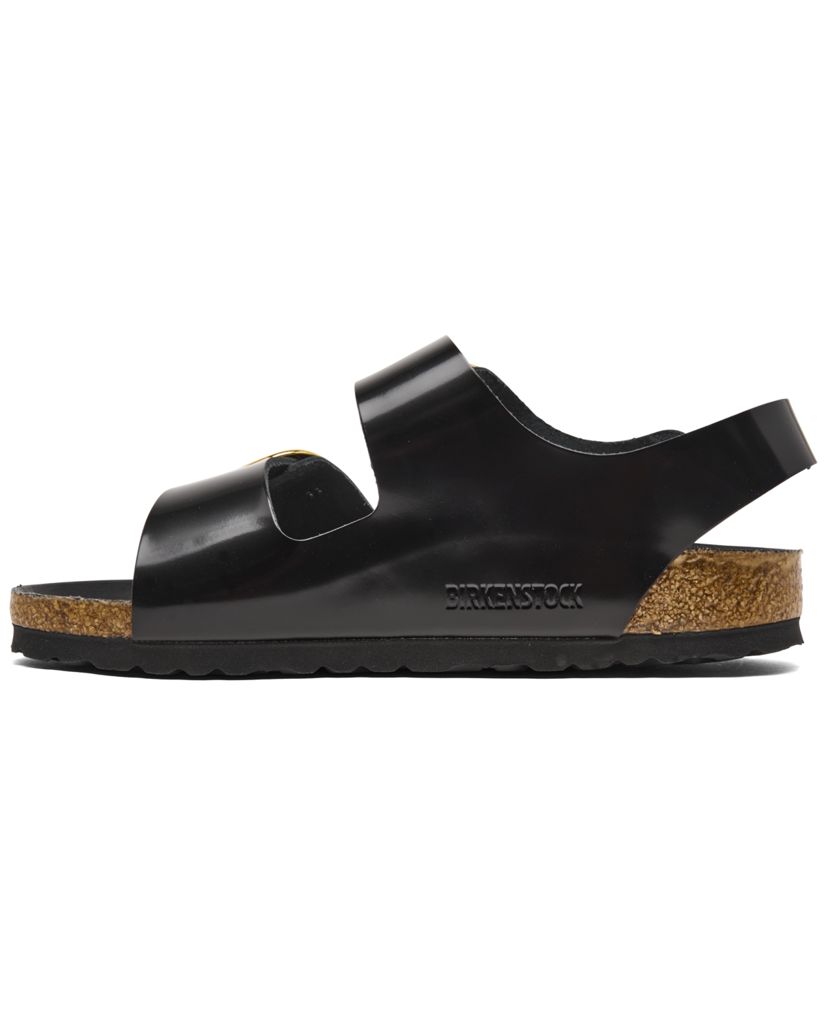 Birkenstock Women's Milano Big Buckle High Shine Natural Leather Patent Sandals from Finish Line