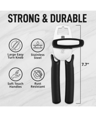 Heavy Duty Stainless Steel Can Opener Manual with Large Bottle Opener