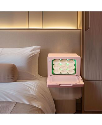 Yescom 8L Pink Towel Warmer Cabinet 2-in-1 Facial Towel Heater Compact Facial Towel Heater With UV Sterilizer Spa Nail Salon