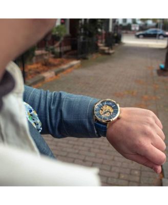 Men's Cassius Automatic Genuine Leather Band Watch 802BCAL