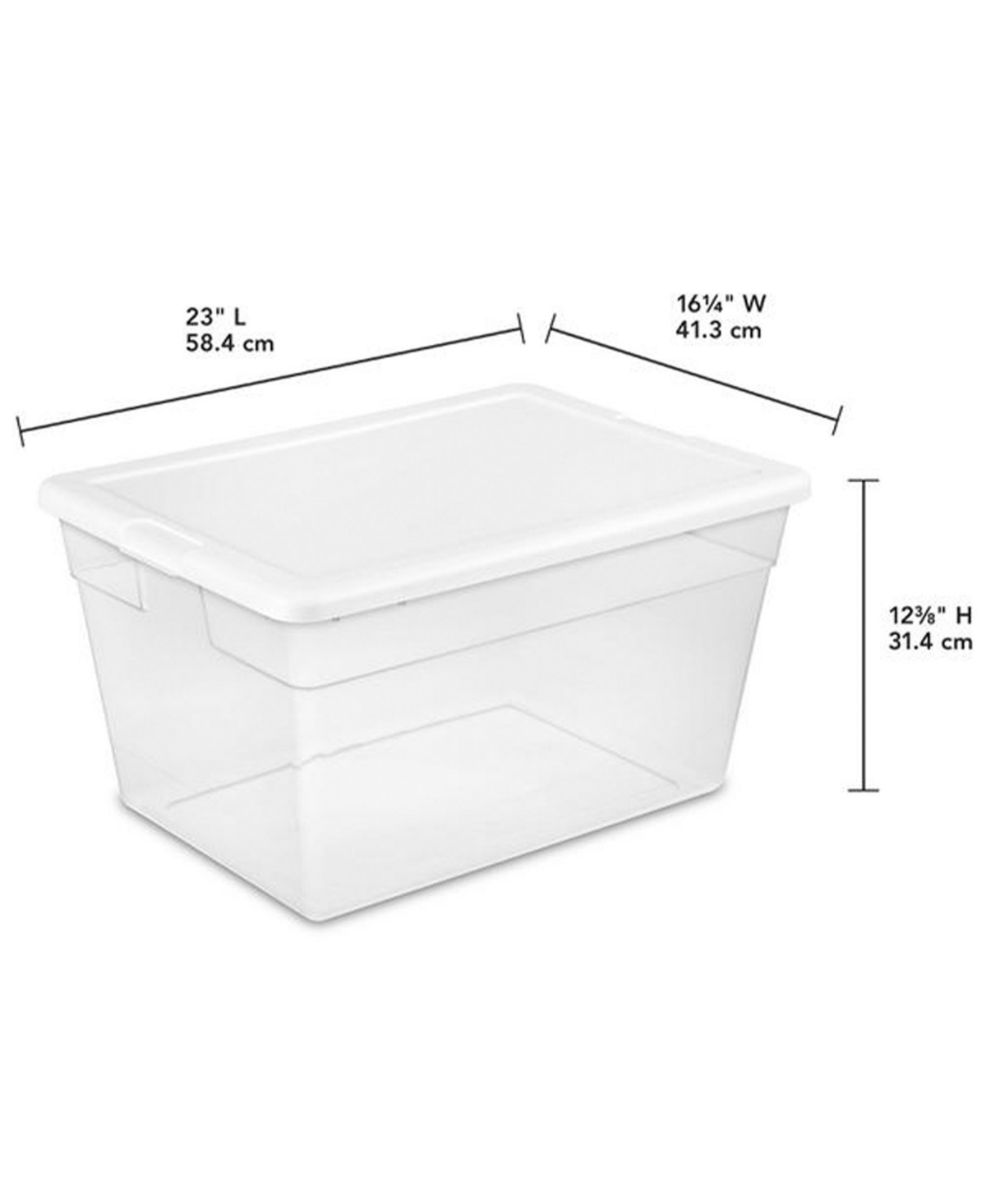 Sterilite 56 Quart Clear Plastic Storage Container with Latching Lid (8 Pack)
