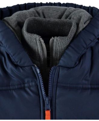 S Rothschild CO Baby Boys Puffer Coat with Sweatshirt Bib Macy's