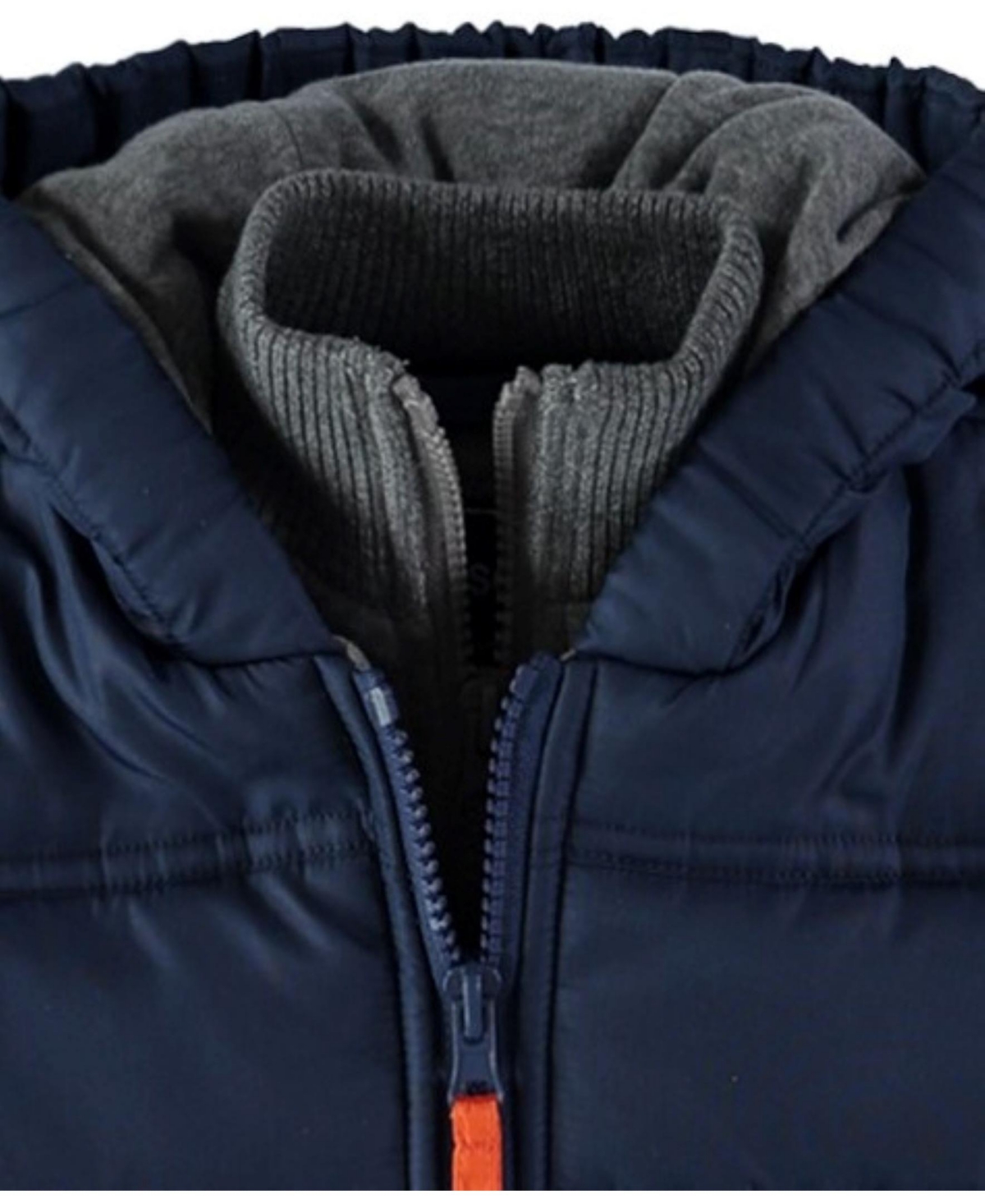 S Rothschild & Co Baby Boys Puffer Coat with Sweatshirt Bib