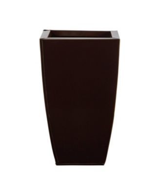 13 Inch Square Metal Planter Tapered Design Garden Pot
