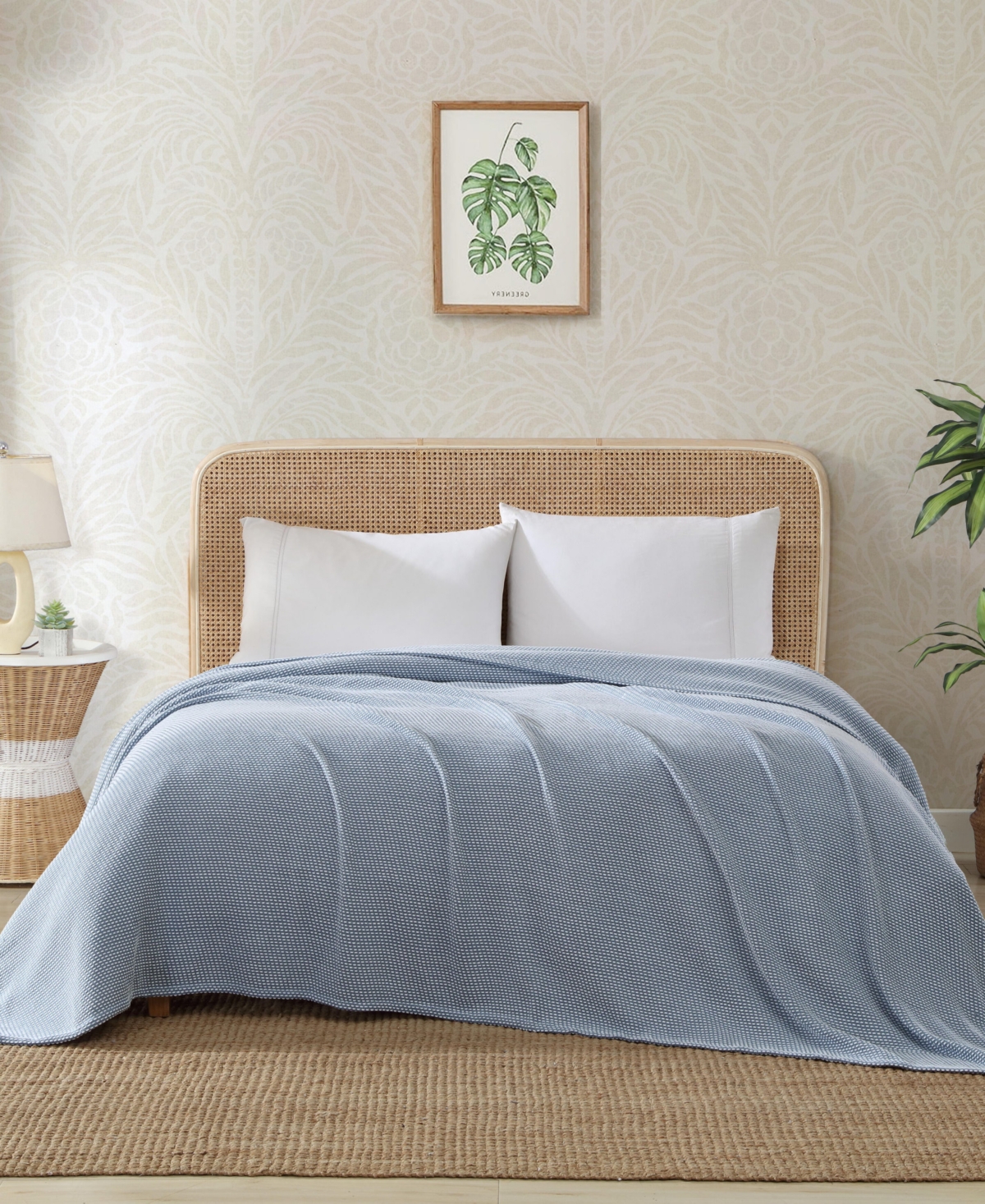 Closeout! Tommy Bahama Home Island Comfort Chenille Solid Blanket, King