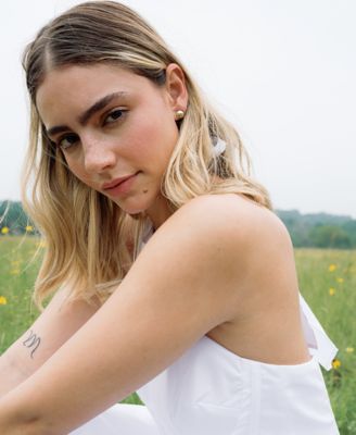 Nisha Ball and Oval Stud Earrings, Set of 2