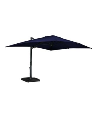 10 x 13 ft. 360&deg; Rotation Cantilever Patio Umbrella with Base and LED Light