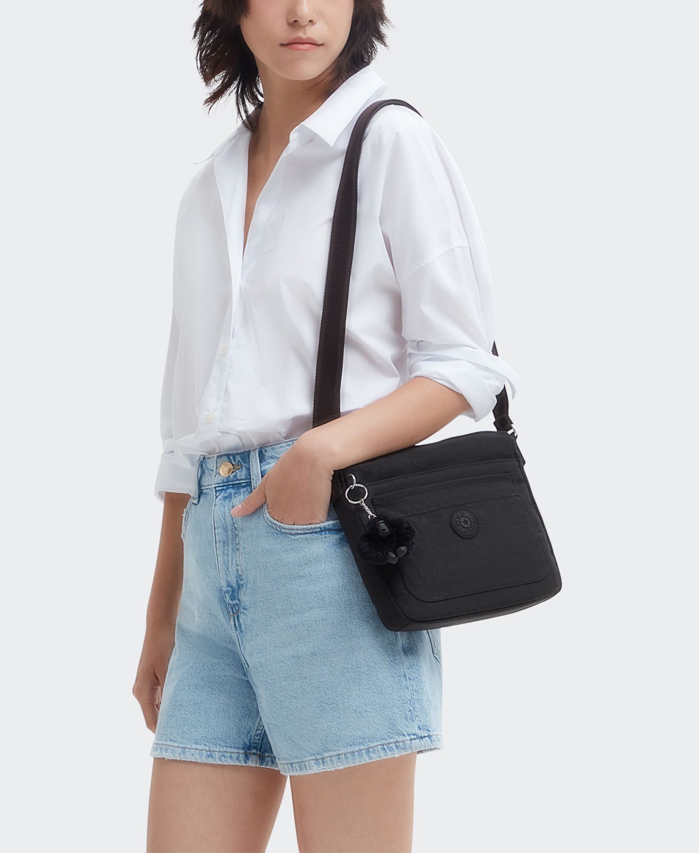 Женская сумка Kipling Sebastian Medium Crossbody, цвет: Чёрный — фото 2