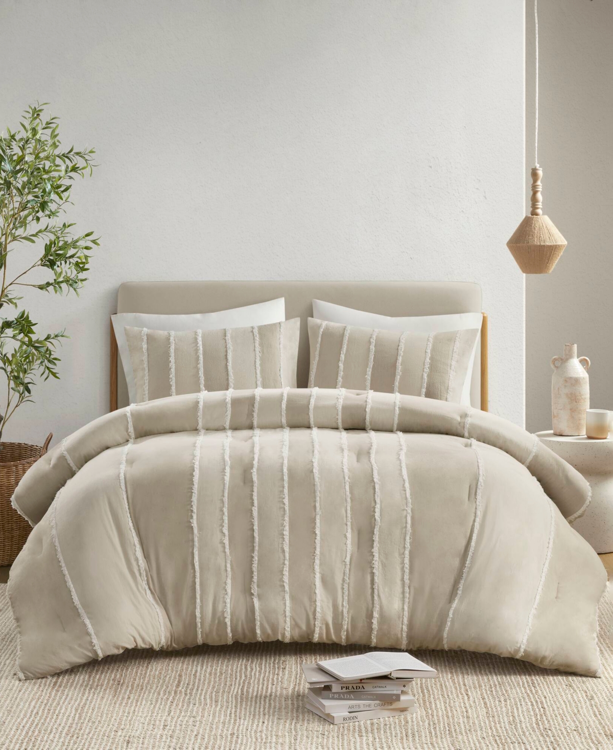 Ink+ivy Striped Shay 3-pc. Duvet Cover Set, King/california King In Taupe