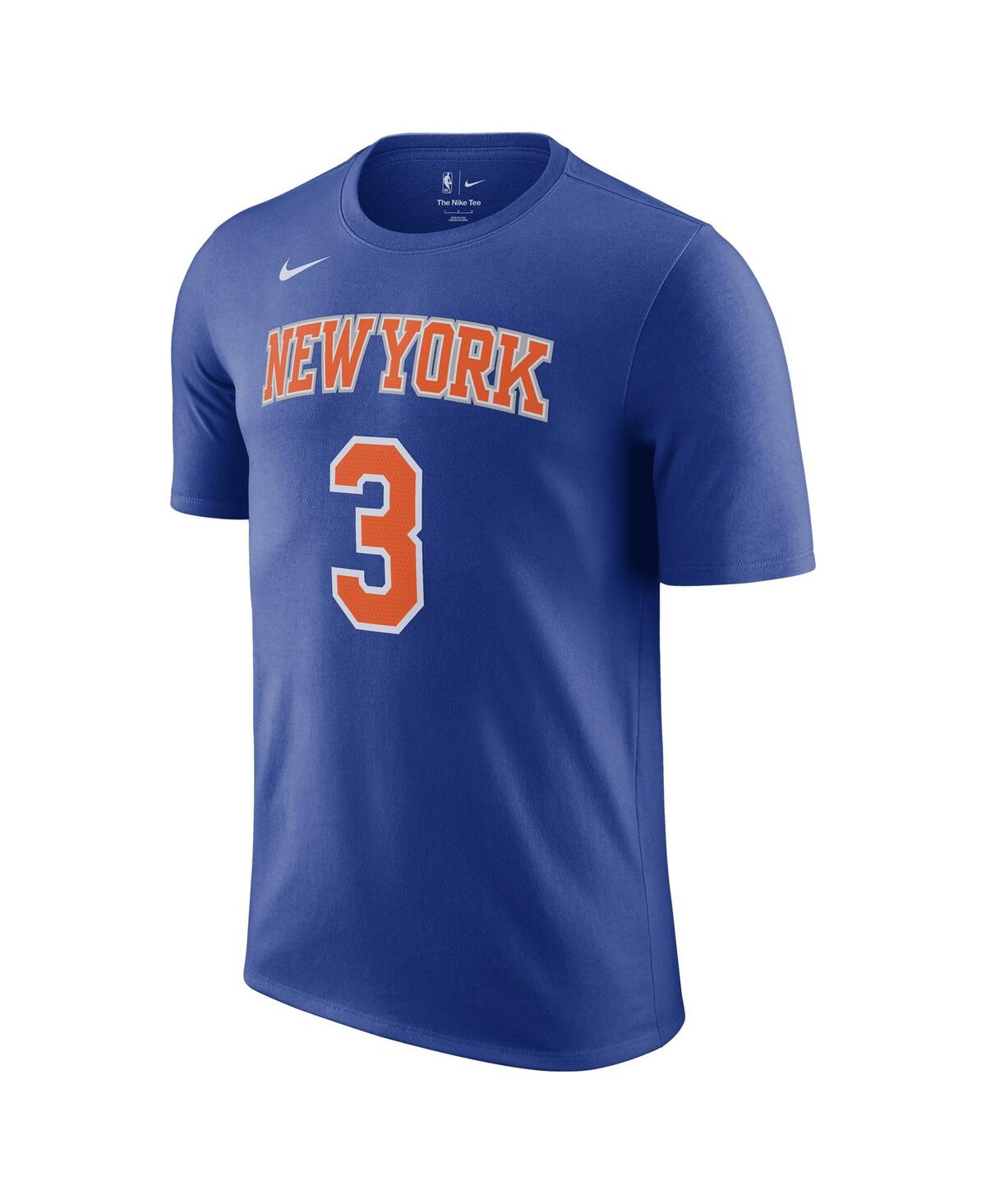 NIKE MEN'S JOSH HART BLUE NEW YORK KNICKS ICON EDITION NAME NUMBER T-SHIRT 