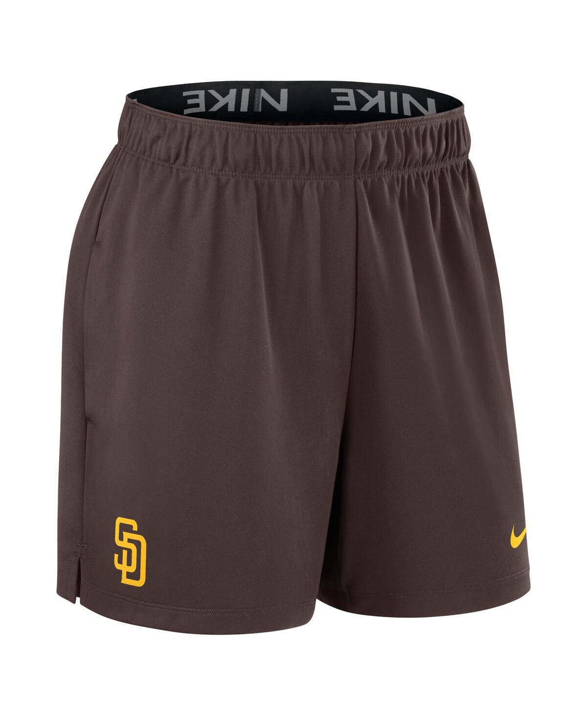 Nike San Diego Padres Authentic Collection Practice  Women's Dri-fit Mlb Shorts In Brown