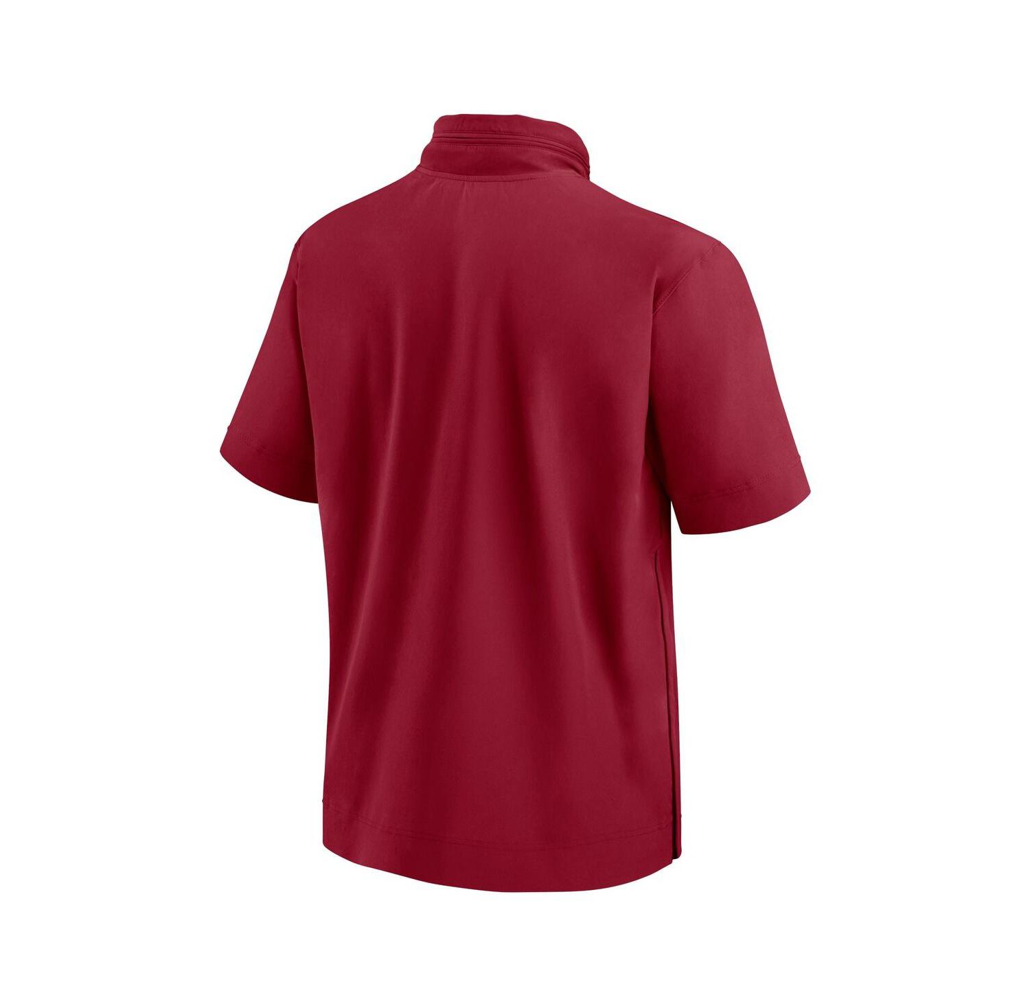 Men's Cardinal Stanford Cardinal 2024 Sideline Coach Short Sleeve Half-Zip Hoodie Jacket