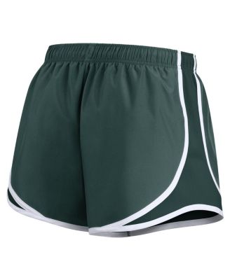 Women's Green Michigan State Spartans Primetime Tempo Performance Shorts