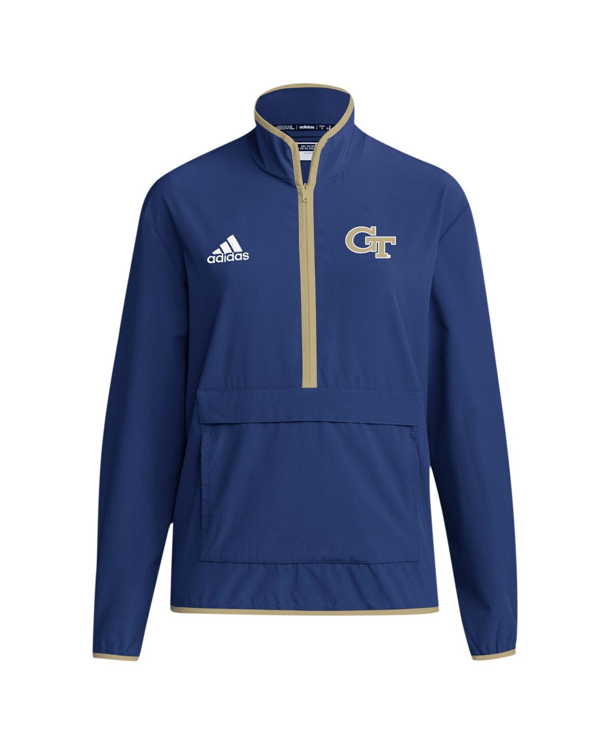 Adidas Men'sGeorgia Tech Yellow Jackets Coaches Sideline Half-Zip Jacket - Navy
