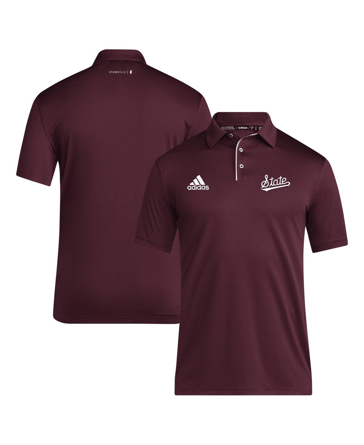 Adidas Men's Maroon Mississippi State Bulldogs 2024 Coaches Aeroready Polo - Maroon