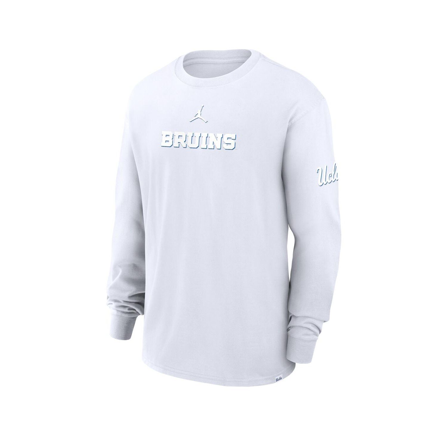Men's White UCLA Bruins 2-Hit Statement Max9 Long Sleeve T-Shirt