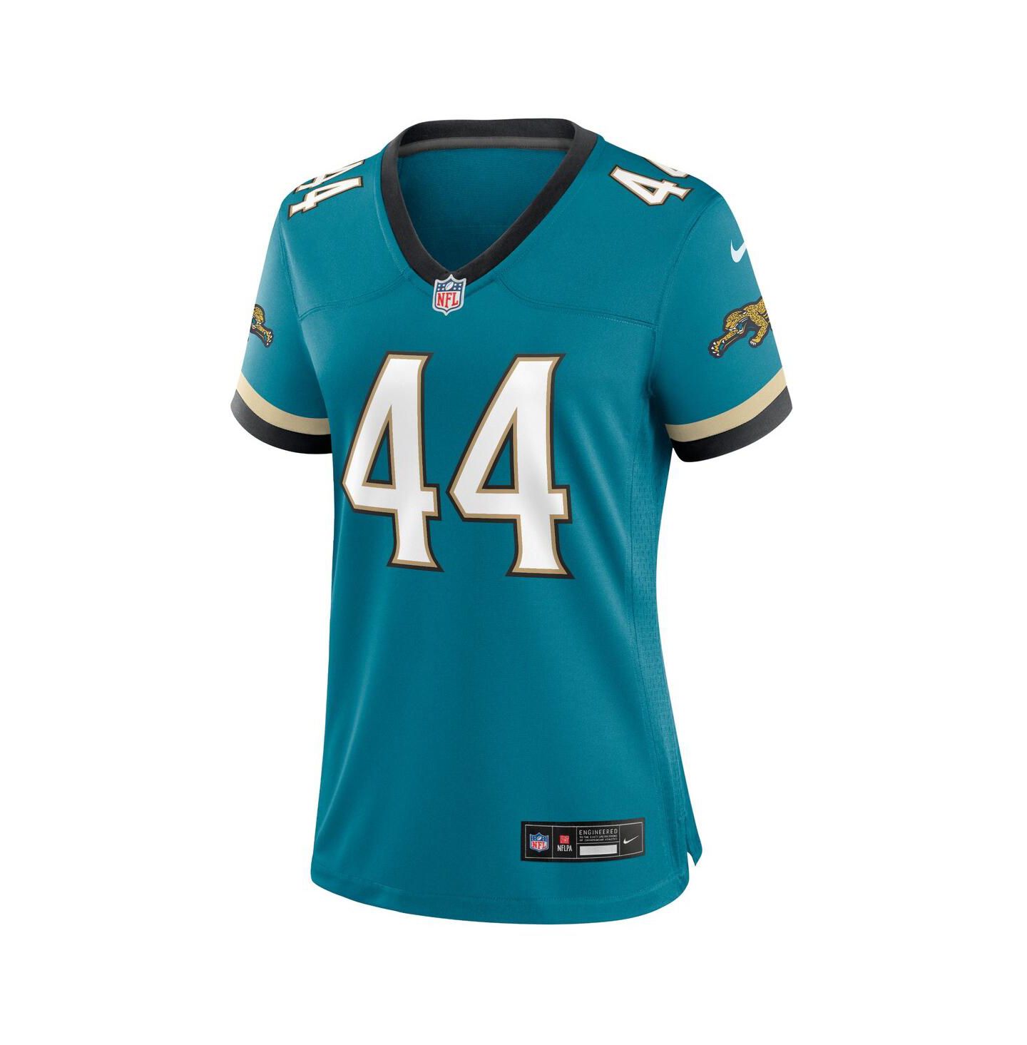 Женский топ Nike Travon Walker Teal Jacksonville Jaguars Prowler Throwback Game Jersey — фото 2