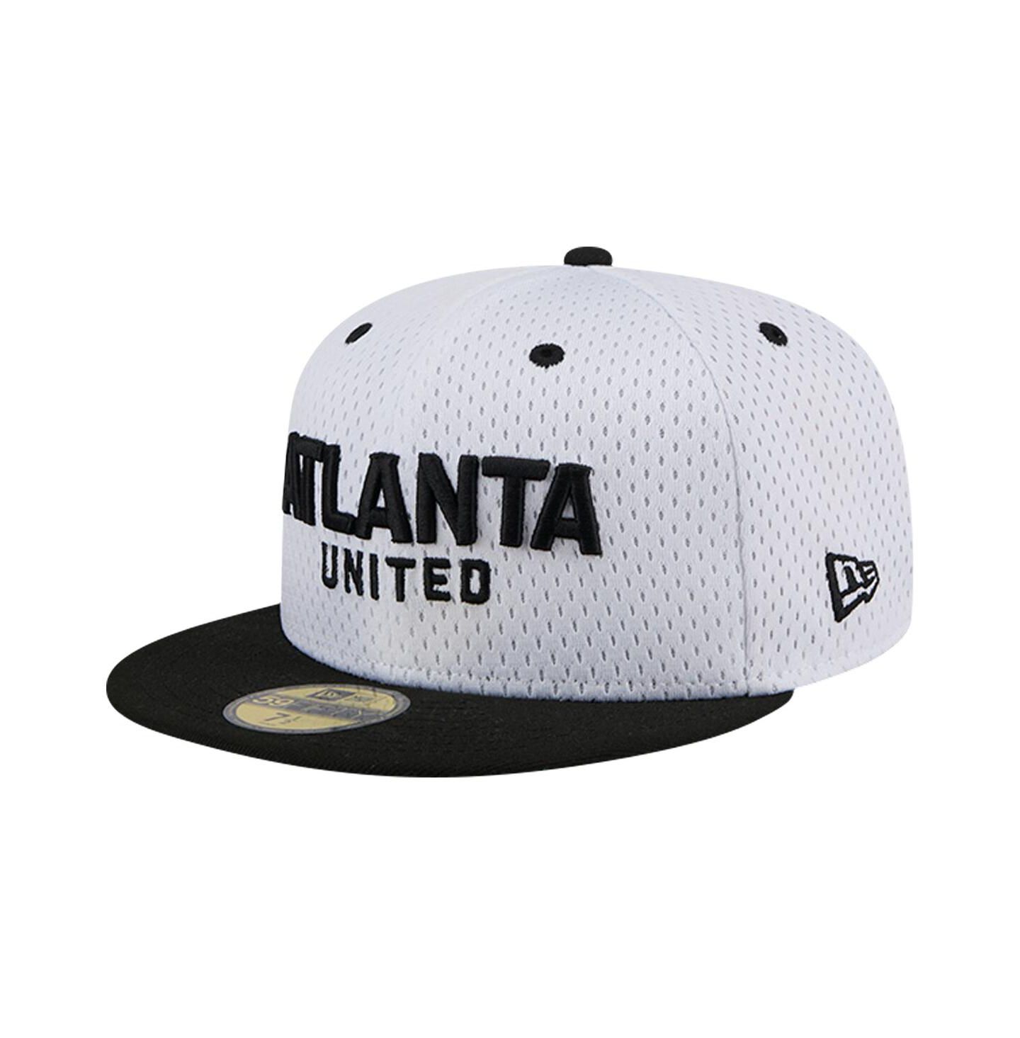 Мужская кепка New Era White Atlanta United FC Throwback Mesh 59FIFTY Fitted Hat — фото 5