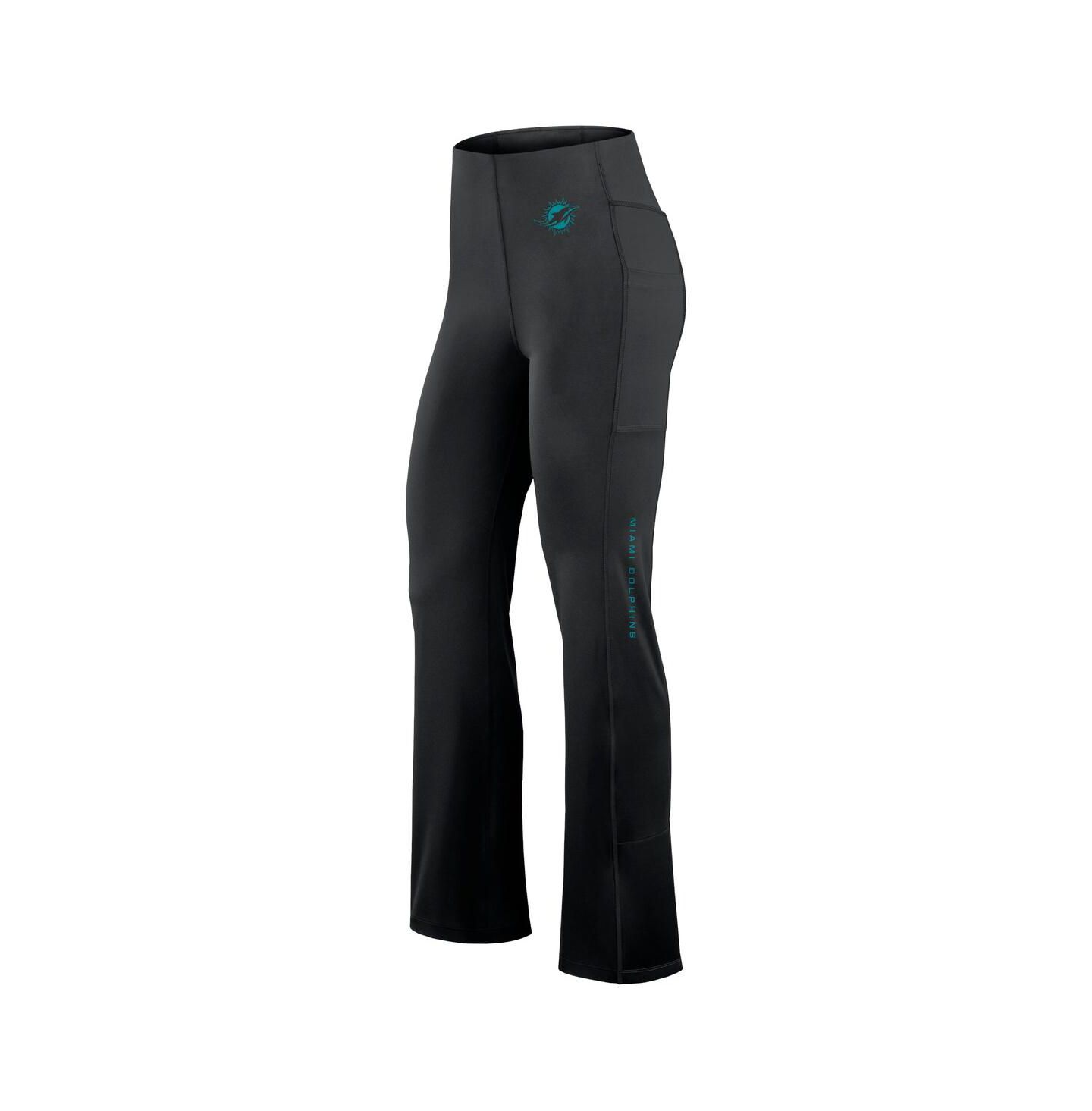Женские леггинсы Fanatics Black Miami Dolphins Studio Fitted Flared — фото 2