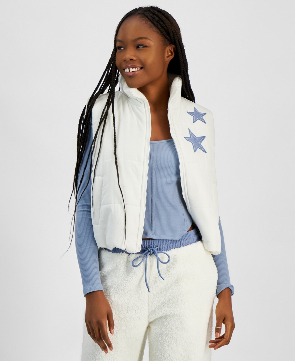 Ivory puffer vest clearance