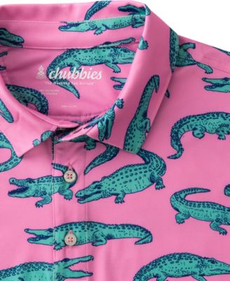 Мужская рубашка-поло с принтом аллигатора Chubbies Chubbies The Glade сшитая по индивидуальному заказу с принтом аллигатора 11890₽