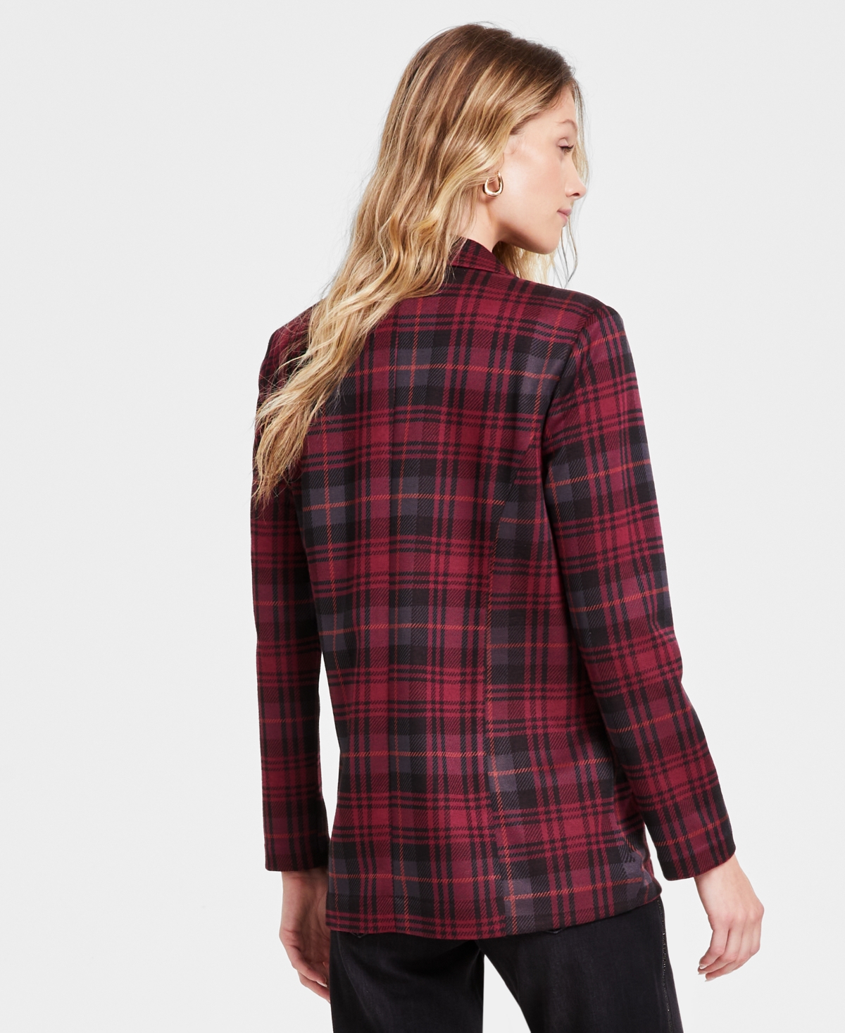 Liverpool Los Angeles Women's Plaid Boyfriend Blazer