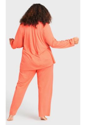 Plus Size Button Print Sleep Top