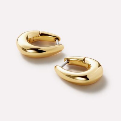 Gold Huggie Earrings - Amaya