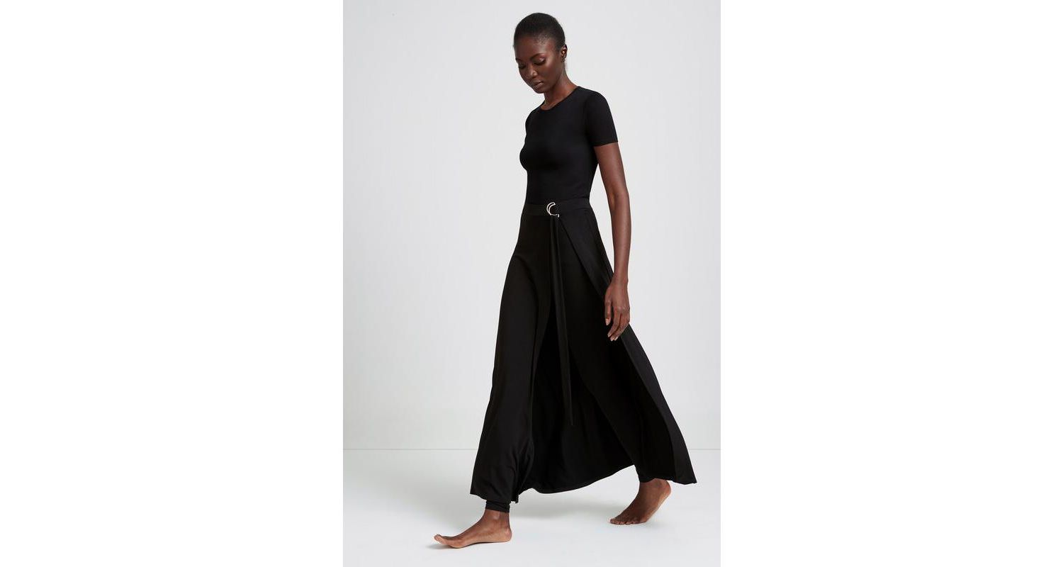 Women's Waverly Sash-Belt Skirted Jersey Pants