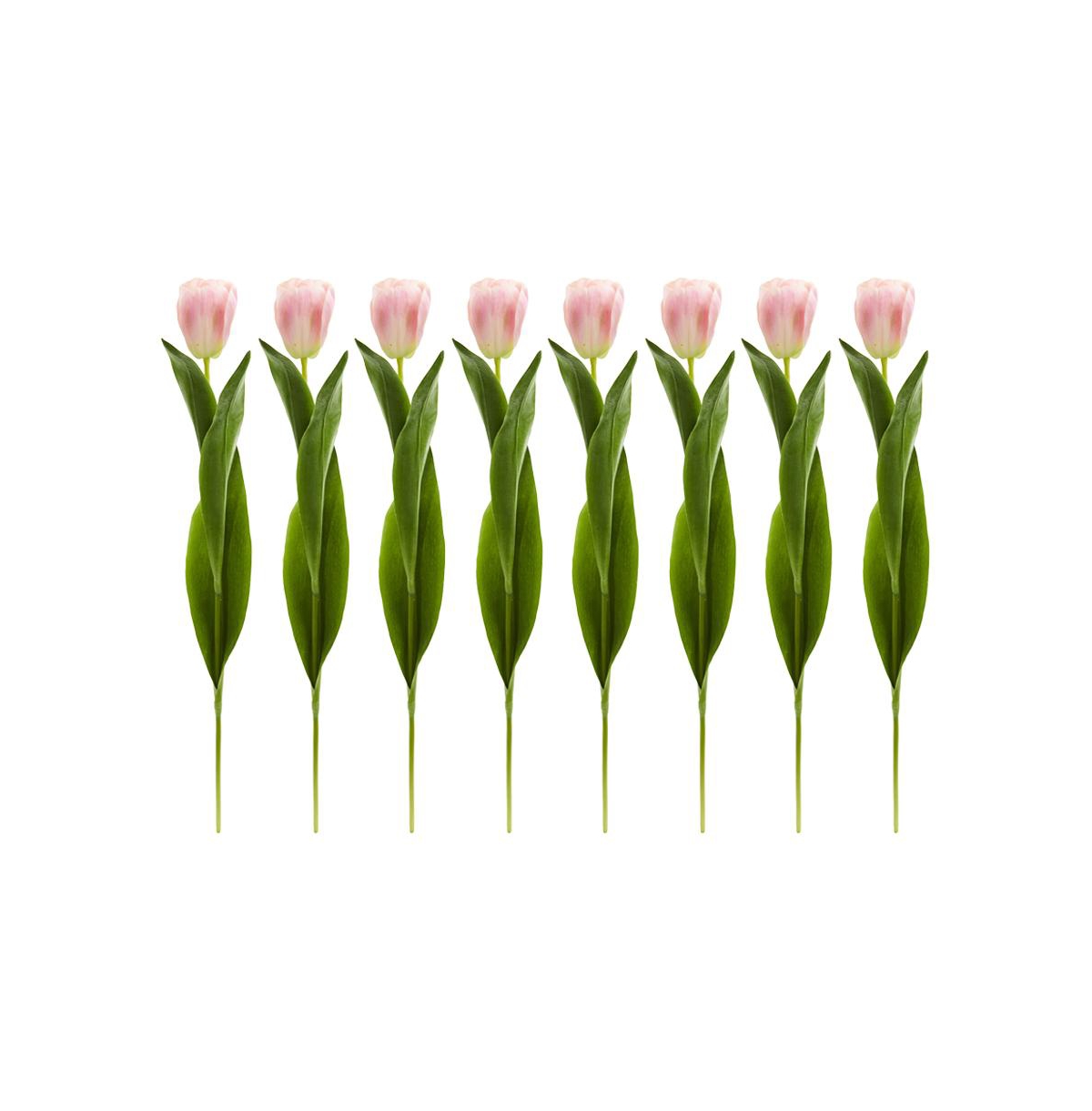 Charming Tulip Artificial Flower for Vibrant Decor (Set of 8) - White