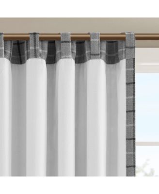 Anaheim Plaid Curtain 1 Panel for bedroom, Rob Pocket/Back Tab fit up to 1.25 inches rod Single Curtain Panel for Living Room, Width 50 length 95 inches, Fleece Lining Green 1 Window Panel