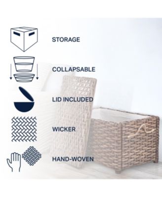 Jacob Handwoven Wicker Storage Trunk