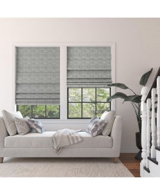 Talmage Tonal Geometric 100% Blackout Cordless Roman Shade