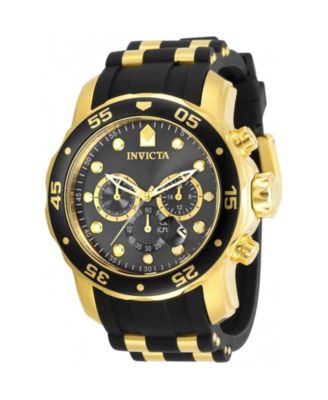 Men's Pro Diver Quartz 3 Hand Charcoal Dial Polyurethane Watch