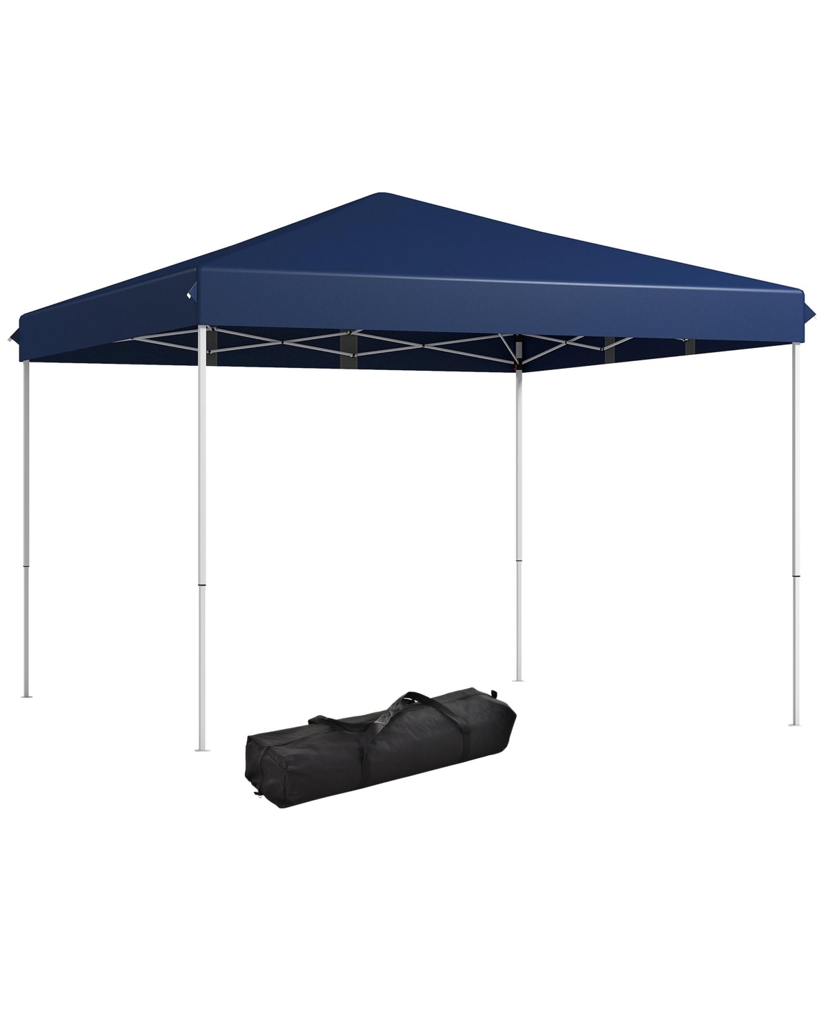 13' x 13' Pop Up Canopy Party with Adjustable Height Carry Bag for Patio, Gray - Dark blue
