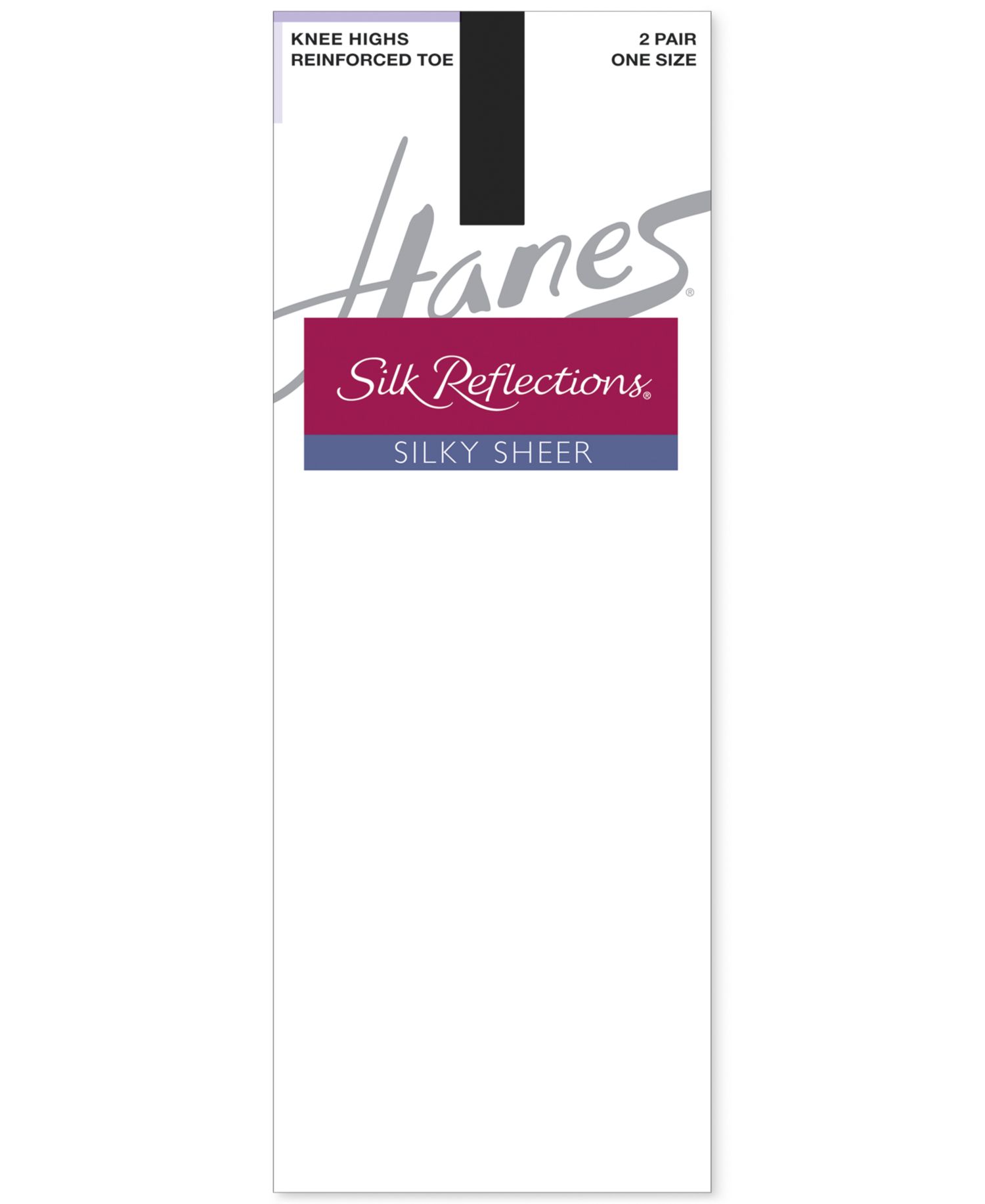 Silk Reflections Knee High Silky Sheer, Reinforced Toe 775