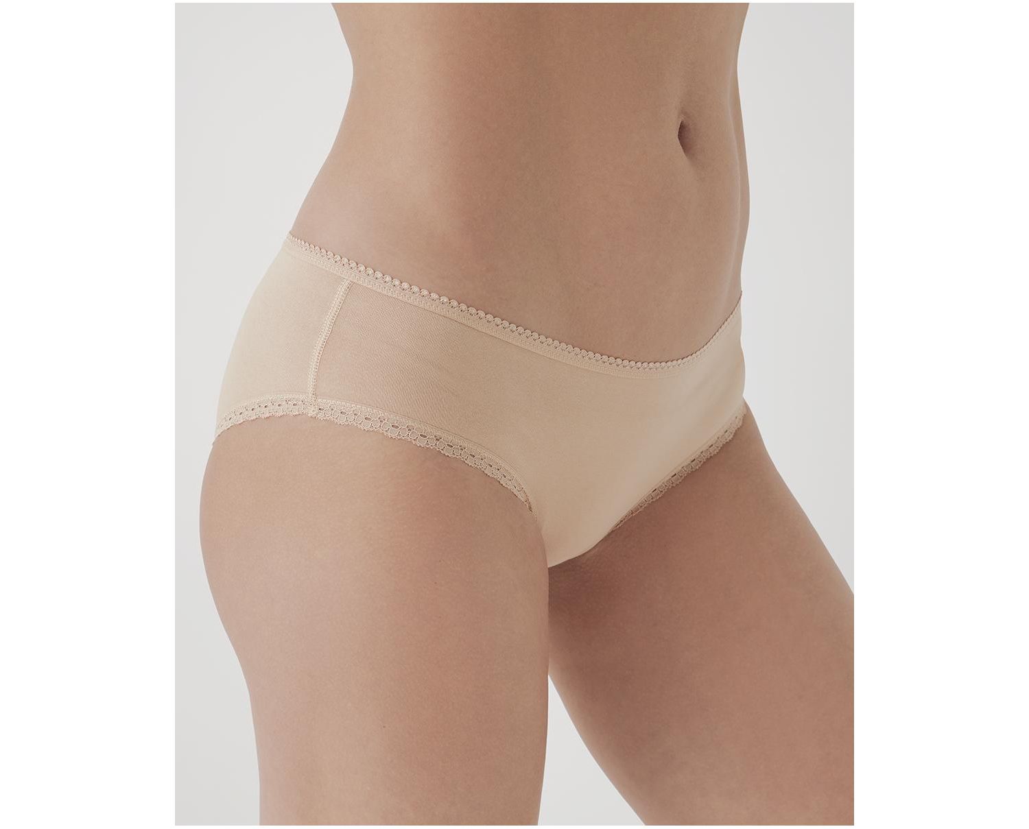 Women's Organic Cotton Lace Cheeky Hipster 3-Pack