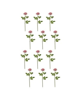Realistic Rose Artificial Flower for Home Decor and Floral Arrangements (Set of 12)