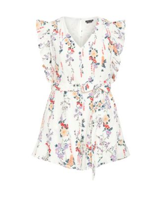 Women's Fee Print Romper