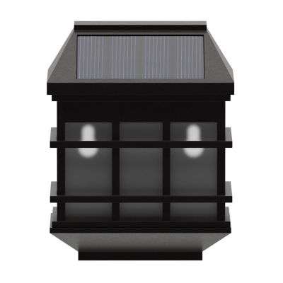 Wall Mount Led Solar Powered Fence And Deck Lights - All-Weather Decorative Solar Lights - Set Of 6