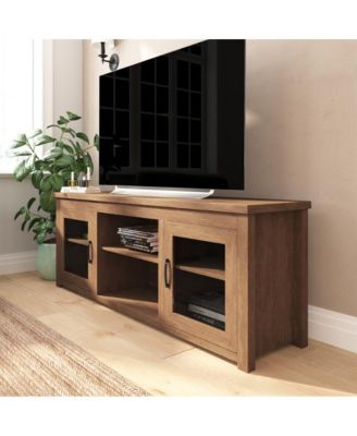 Galena Traditional Full Glass Door 65" Tv Stand For Up To 80" Tvs