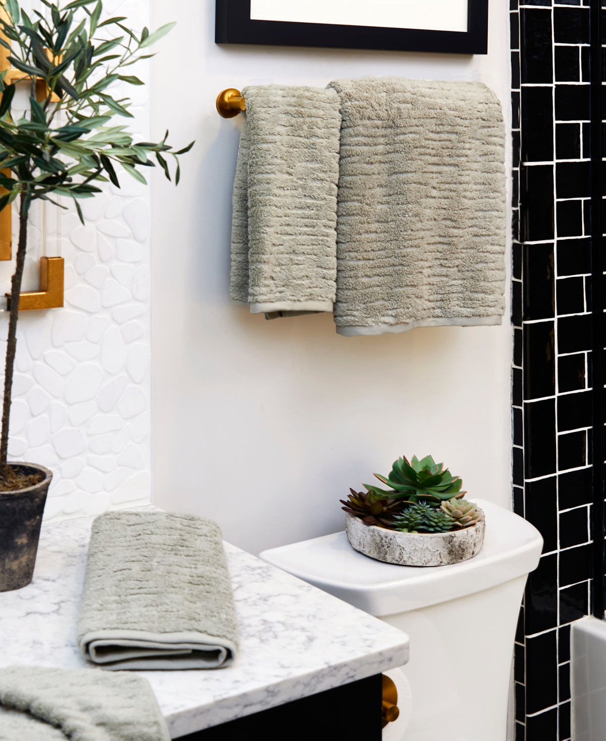 Skl Home Cloudsoft 100% Long Staple Cotton 6-piece Bath Towel Set In Sage